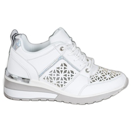 Kylie Baskets À Motif Ajouré blanche