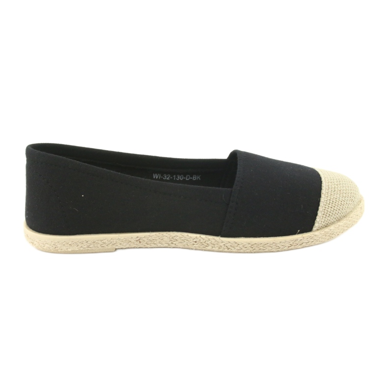 Wishot 32-130 ballerines espadrilles le noir