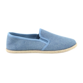 Wishot Espadrilles pour femmes à paillettes 32-187 bleu