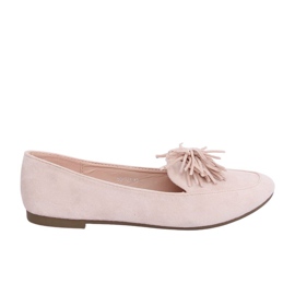 Mocassins femme beige et rose 99-72A Beige Mocassins femme beige et rose 99-72A Beige