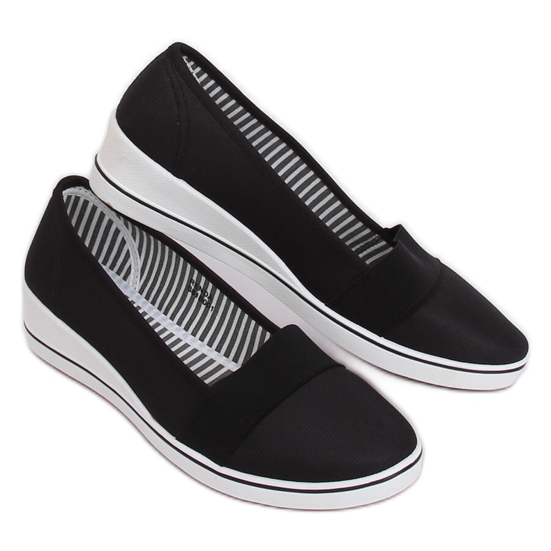 Ballerines compensées noires S81B001 Noir le noir