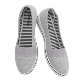 Ballerines grises compensées S81B001 Gris