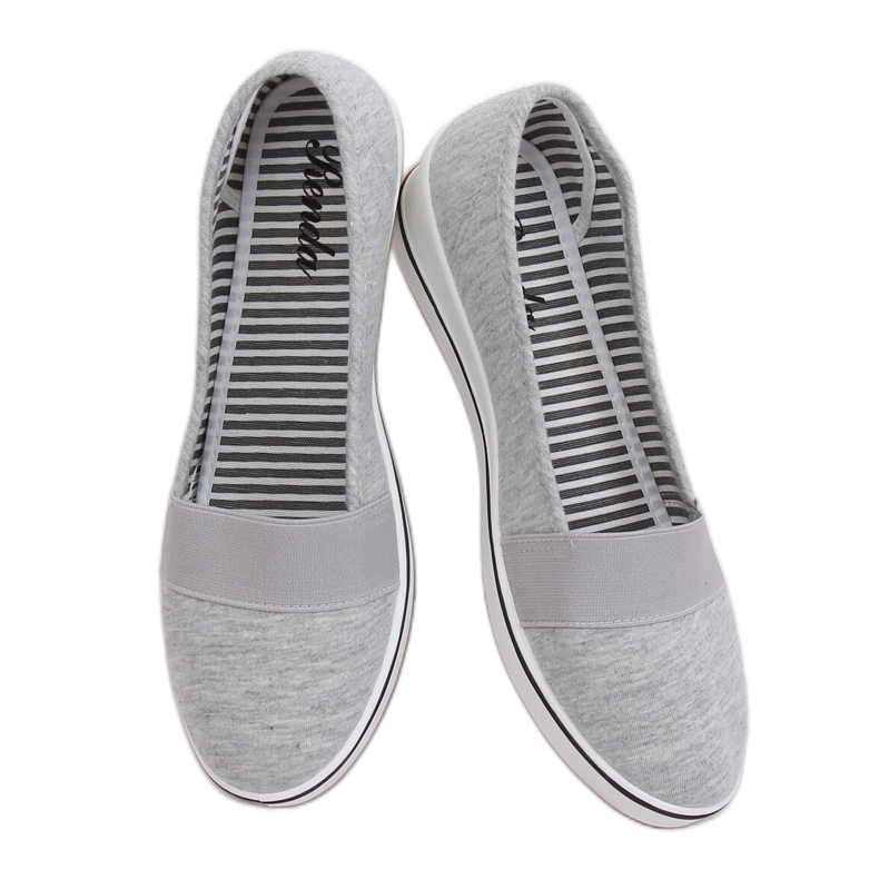 Ballerines grises compensées S81B001 Gris