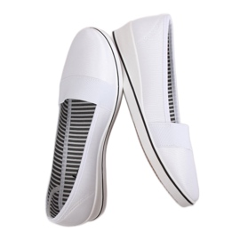 Ballerines compensées blanches S81B001 Blanc