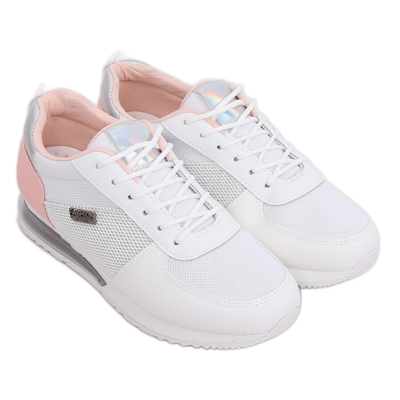 Chaussures de sport pour femmes blanches et roses C013 Blanco