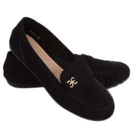 Noir Mocassins femme noirs B2020 Noir le noir