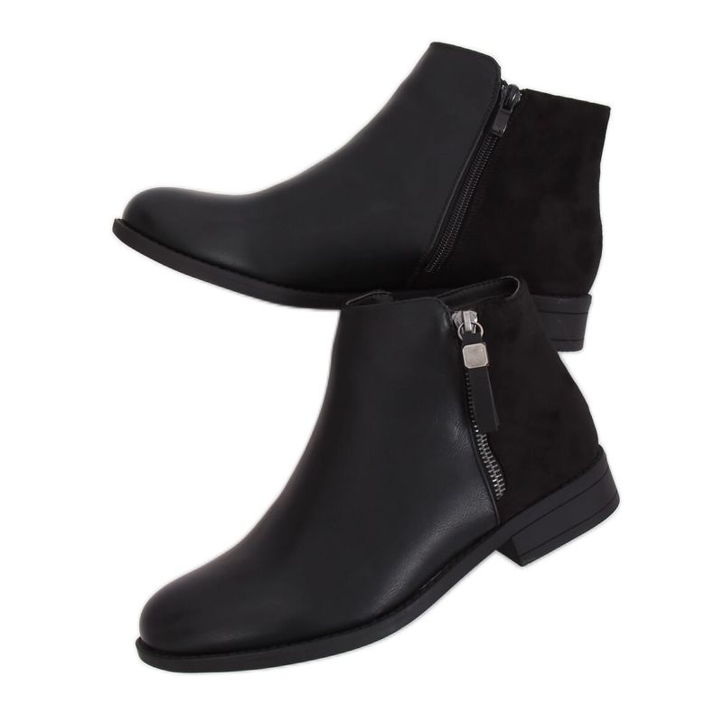 Bottines Chelsea noires pour femmes B0-350 Black Ii Quality le noir