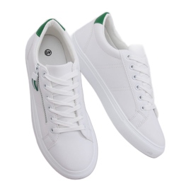 Baskets femme BY-231 BLANC / VERT blanche