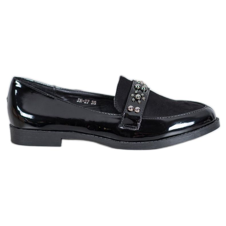 SHELOVET Mocassins laqués le noir