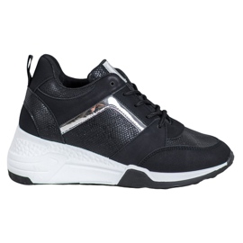 SHELOVET Espadrilles de coin noir