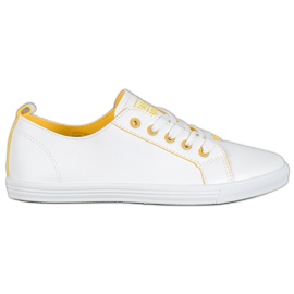Ideal Shoes Chaussures de sport à la mode blanc