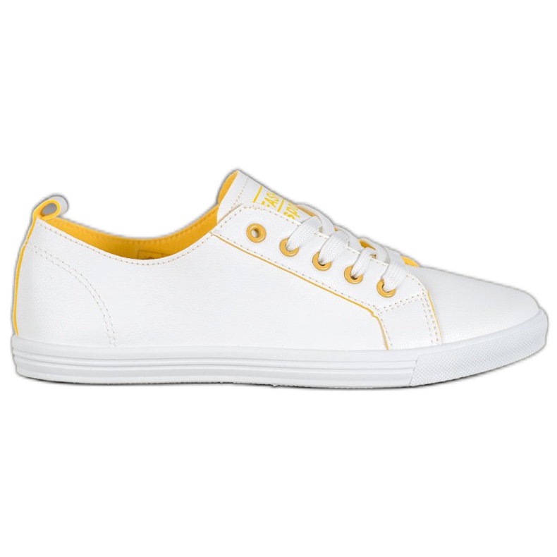 Ideal Shoes Chaussures de sport à la mode blanche