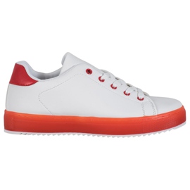 SHELOVET Chaussures à semelle colorée blanc