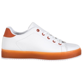 SHELOVET Chaussures à semelle colorée blanc