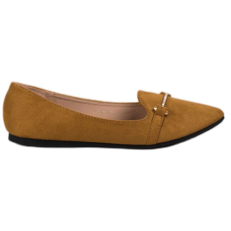 SHELOVET Ballerine En Spitz brun