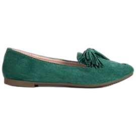 Nio Nio Mocassins à franges vert Nio Nio Mocassins à franges vert