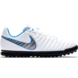 Nike Tiempo Legend 7 Club Tf Jr AH7261 107 chaussures de football noir blanc