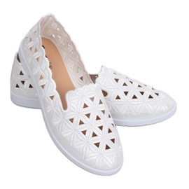 Ballerines ajourées blanches JX79P Blanc