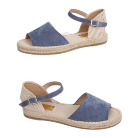 BB28P Espadrilles coupe bleue brun