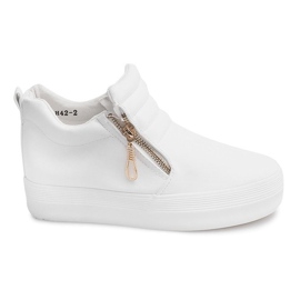 Baskets Montantes On Wedge H42 Blanc
