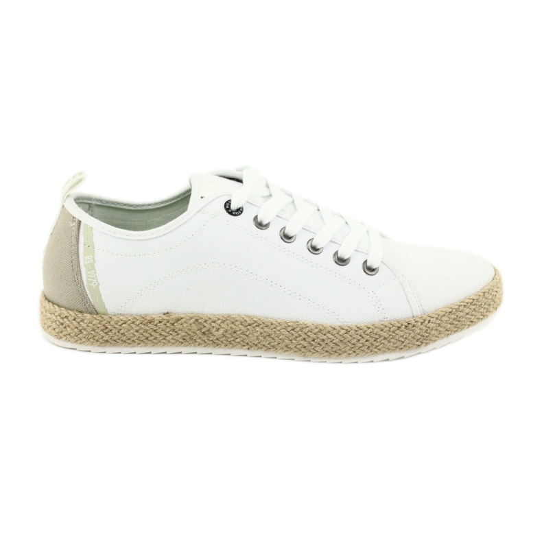 Espadrilles homme Big Star 174155 dentelle blanche brun Espadrilles homme Big Star 174155 dentelle blanche brun