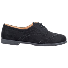 SHELOVET Chaussures en daim classiques le noir
