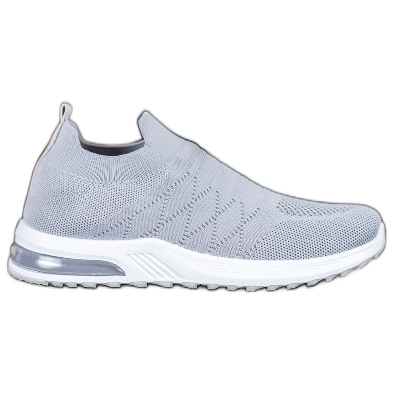 Diamantique Chaussures à enfiler grises