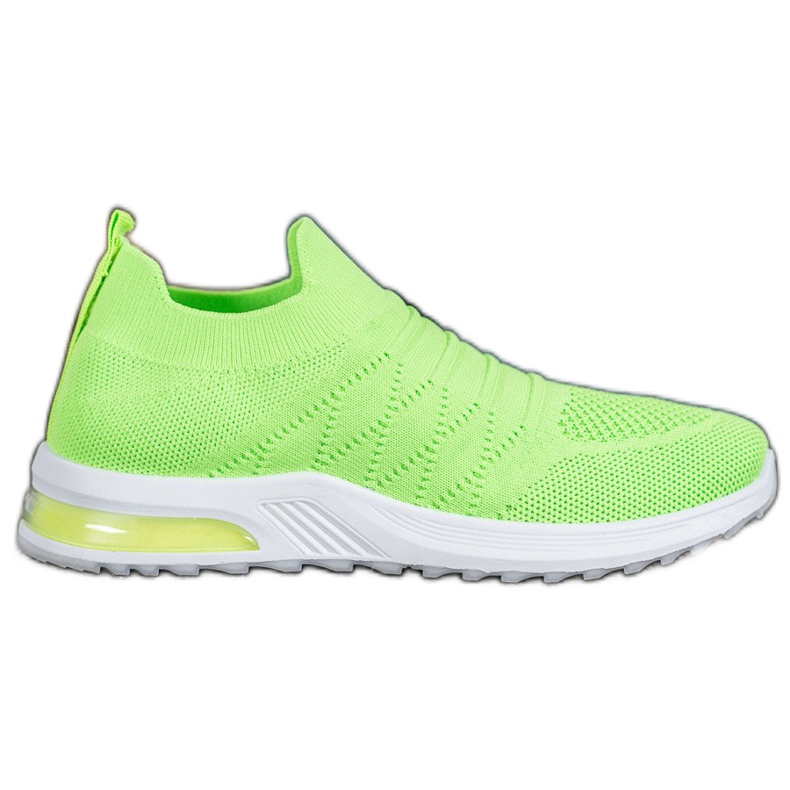 Diamantique Chaussures à enfiler vertes