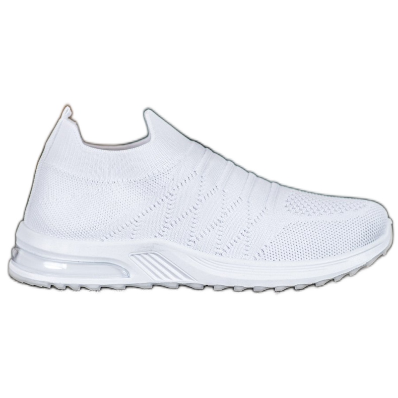 Diamantique Chaussures à enfiler blanches