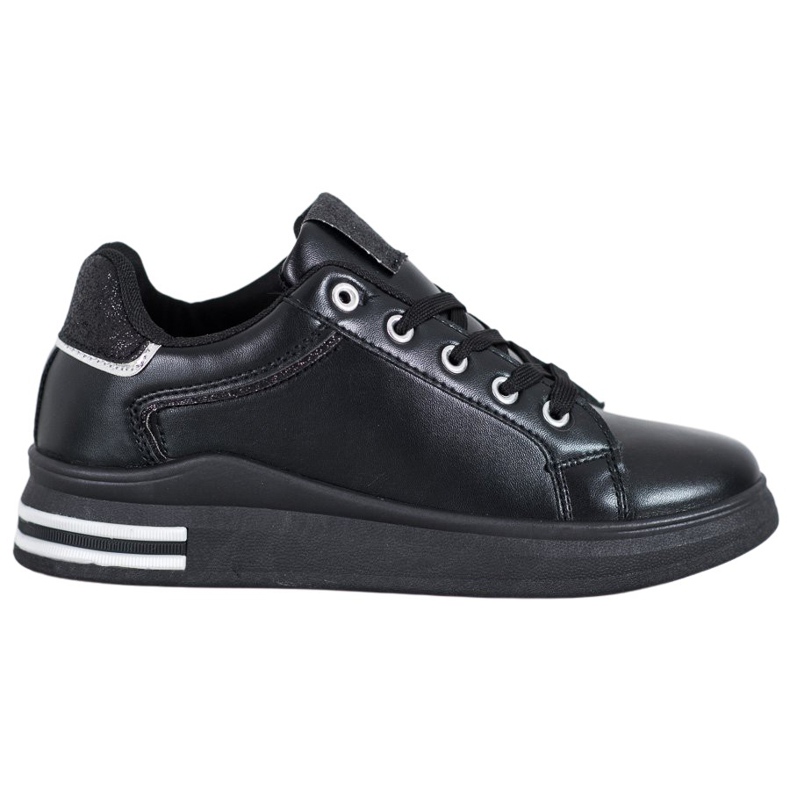 Diamantique Chaussures de sport noires le noir