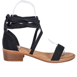 Sandales nouées le noir
