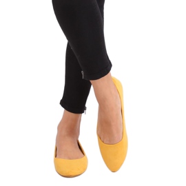 Ballerines en daim lisse miel CC212P Mustand jaune