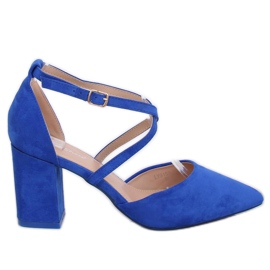 Escarpins talons hauts coupé cobalt LY9153-5 Bleu