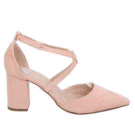 Escarpins talons hauts coupés rose D85-5 Nude multicolore Escarpins talons hauts coupés rose D85-5 Nude multicolore