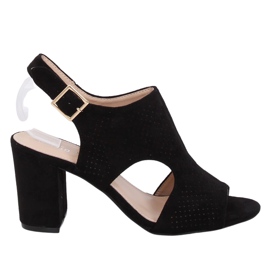 Sandales à talons noires 99-33A Noir le noir