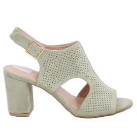 Sandales à talons céladon 99-33A Vert