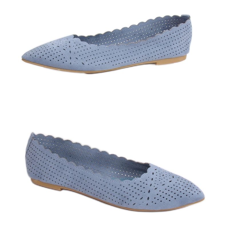 Ballerines ajourées bleues NK18P Bleu