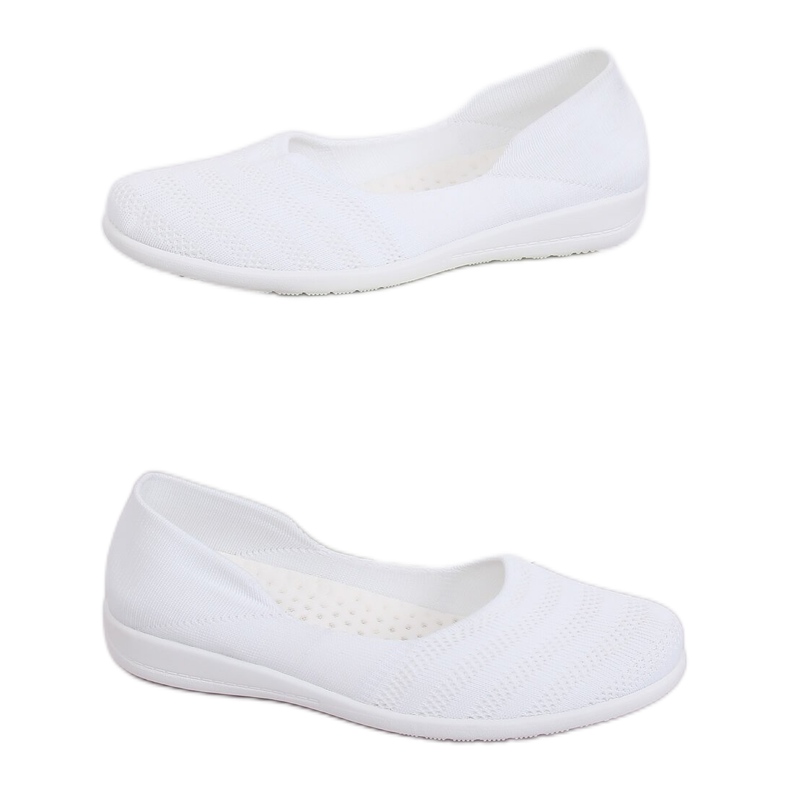 IC03 Ballerines en maille blanche