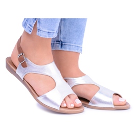 Sandales en argent clair Kongito gris Sandales en argent clair Kongito gris