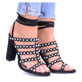 Sandales à talons noires pour femmes de Ysmira