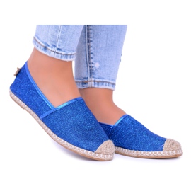 Espadrilles Lu Boo Bleuet Femme Slip On Brocade Miravet