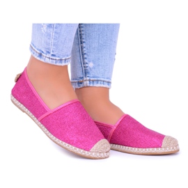 Lu Boo Espadrilles Slip On Fuchsia Brocade Miravet Femme rose