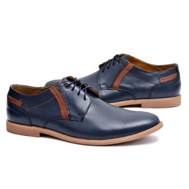 Bednarek Polish Shoes Richelieu Homme Bednarek Cuir Bleu Marine Millo