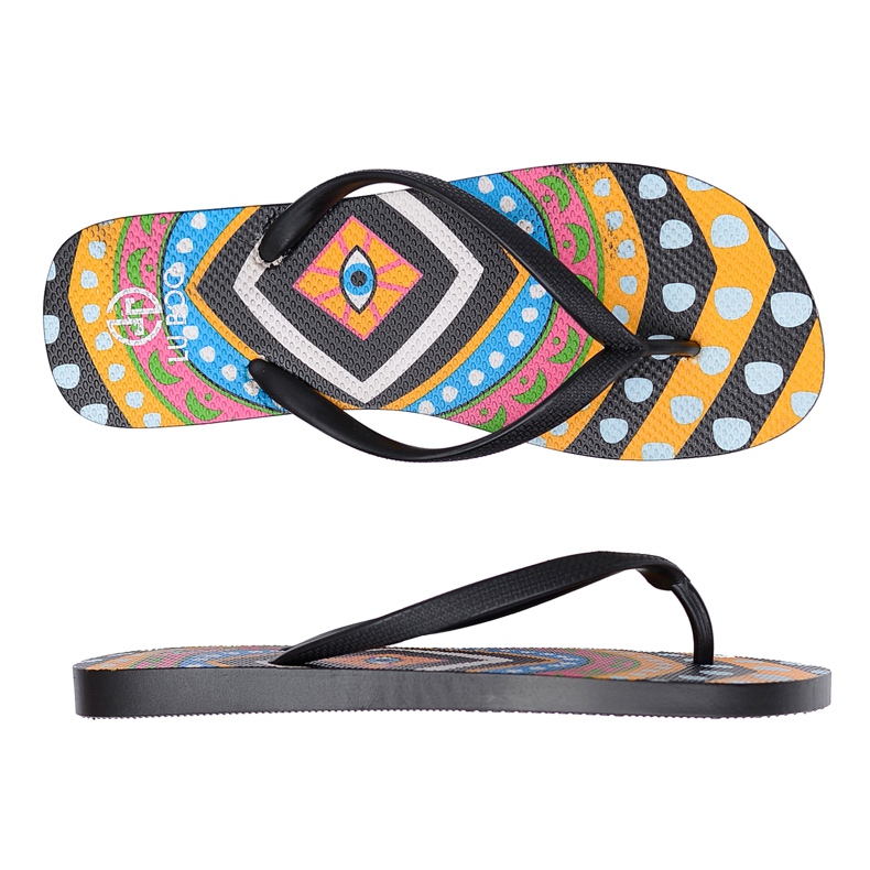 Lu Boo | Tongs Pin-up Black Aztec Havanna multicolore Lu Boo | Tongs Pin-up Black Aztec Havanna multicolore