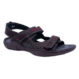 Mario Boschetti Sandales pour hommes en cuir noir Lop le noir