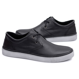 Neex | Chaussures Martino Sport en cuir noir pour hommes