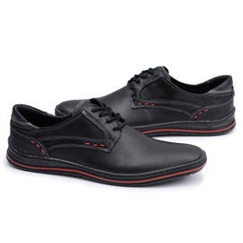 KOMODO Chaussures en cuir noires Chaussures décontractées le noir