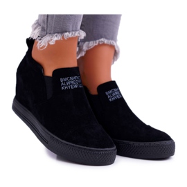 Baskets Snekers Femme Lu Boo Slip-on Noir Kaori le noir