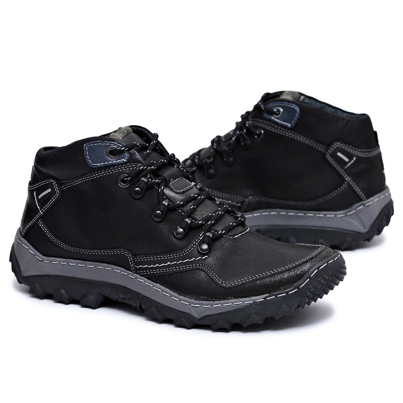 Mateos Chaussures de trekking noires pour hommes Etemor le noir