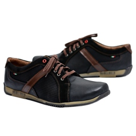 Gino Tuzzi Chaussures de sport en cuir noires pour hommes Antonio le noir Gino Tuzzi Chaussures de sport en cuir noires pour hommes Antonio le noir